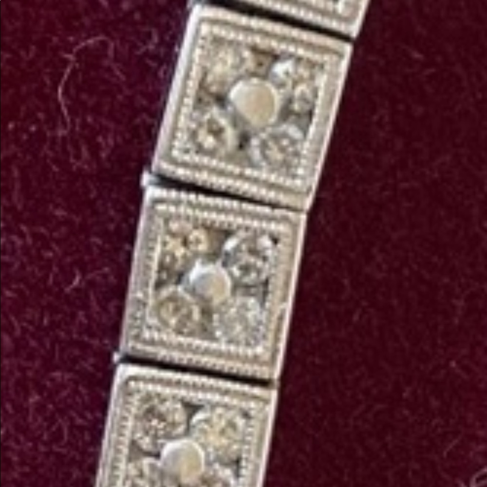 ZALES 14K white GOLD antique Tennis bracelet with 2 carat π₯ diamonds - Picture 10 of 11